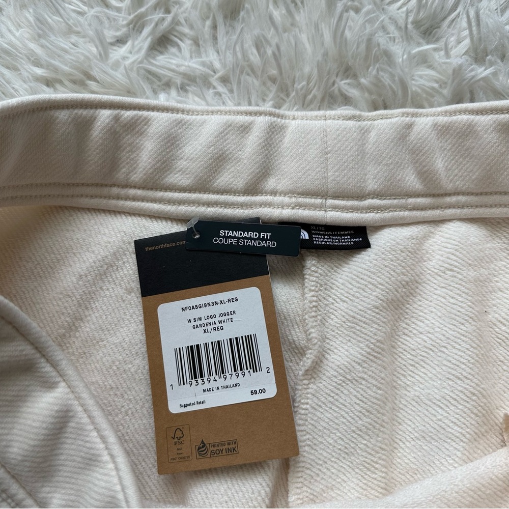 The North Face Women's Simple Logo Jogger Ivory New With Tags Size XL - Picture 6 of 12